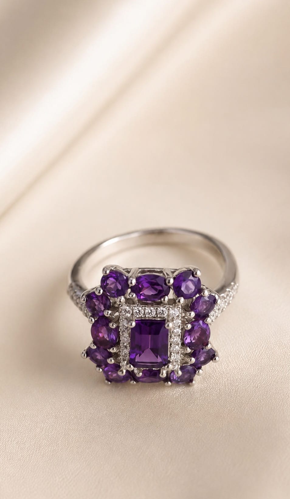 The Royal Velvet Amethyst Statement Ring
