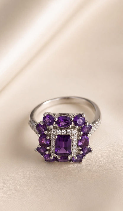The Royal Velvet Amethyst Statement Ring