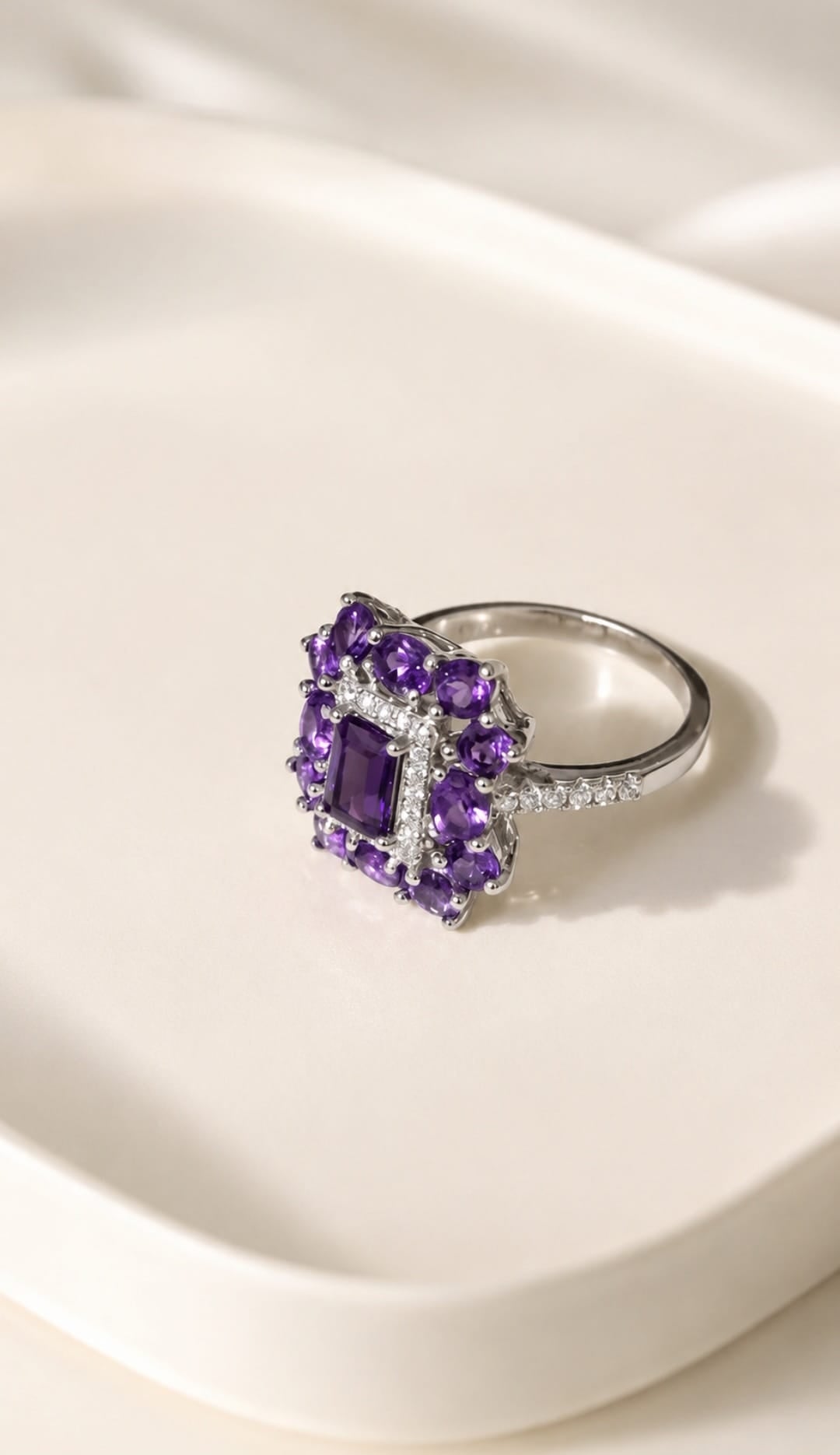 The Royal Velvet Amethyst Statement Ring