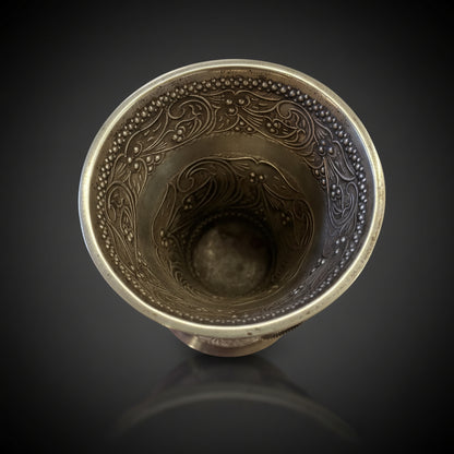 Antique Sterling Silver Ritual Goblet with Suspended Dangles