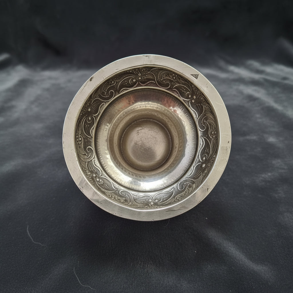 Antique Sterling Silver Ritual Goblet with Suspended Dangles