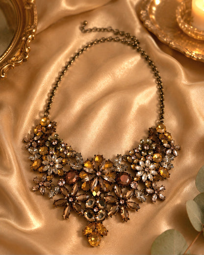 The Amber Crystal Bloom Necklace.