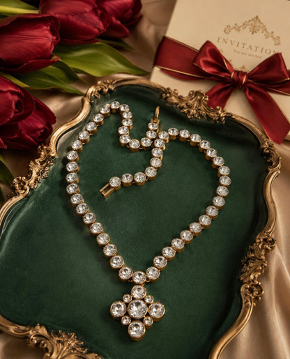 The Pastel Clover Crystal Necklace.