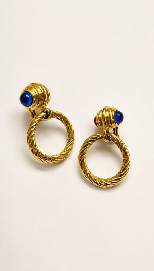 The Aegean Cabochon Drop Earrings