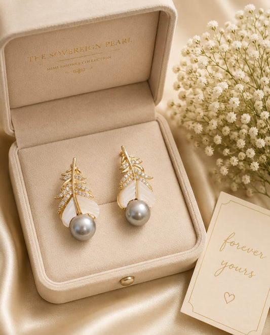 The Imperial Feather Pearl Earrings