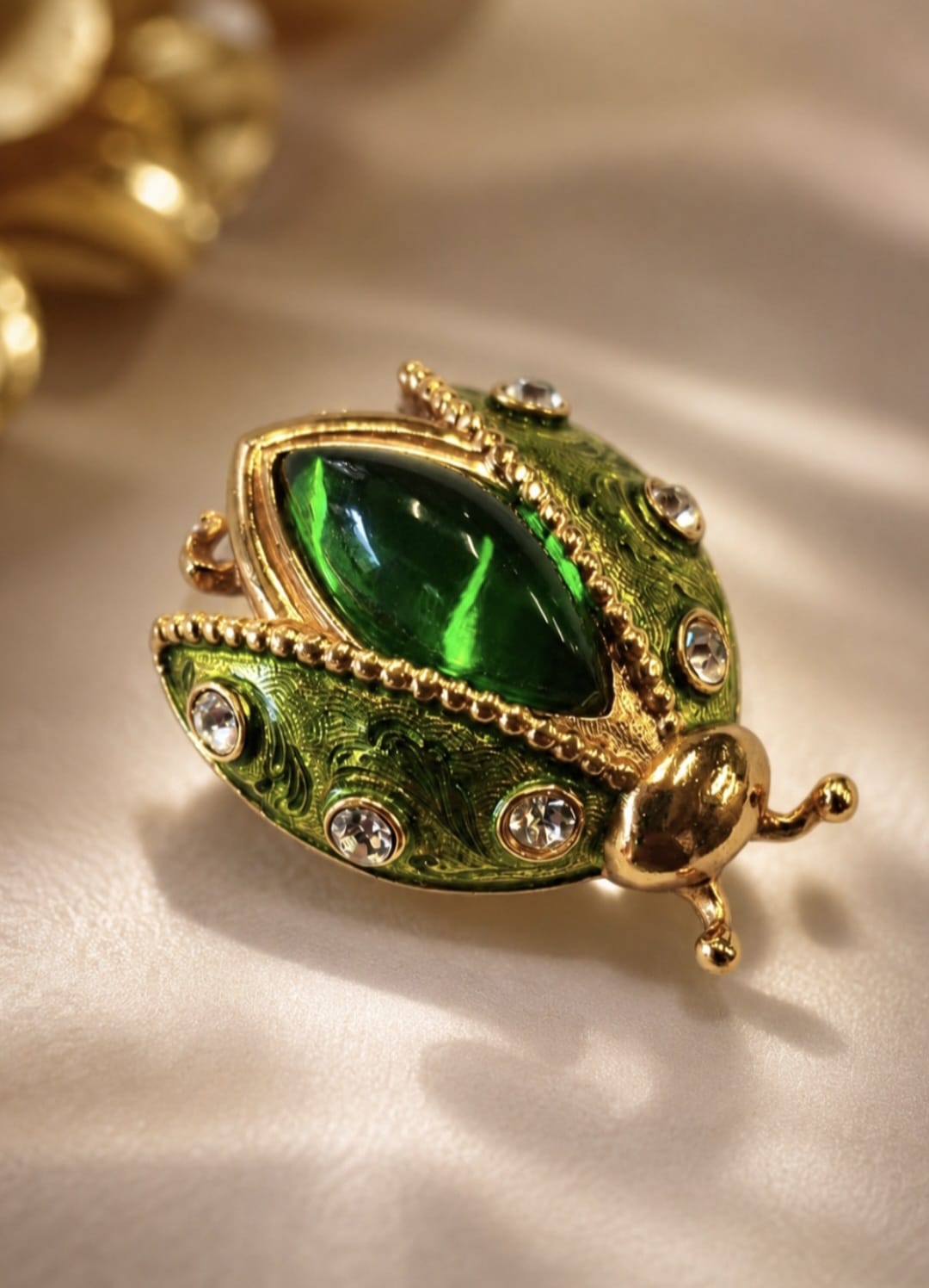 Vintage Christian Dior Beetle/Ladybug Brooch
