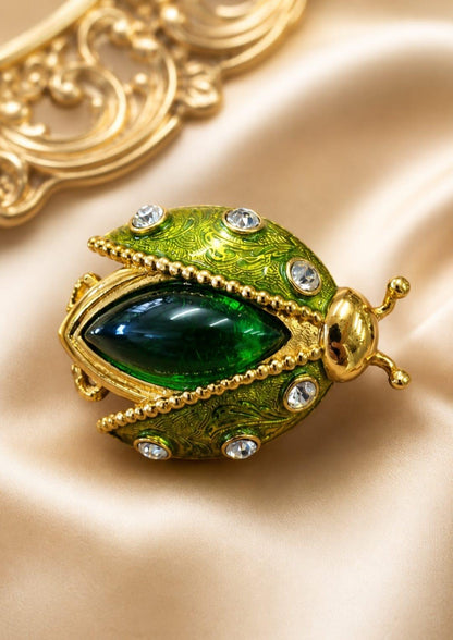 Vintage Christian Dior Beetle/Ladybug Brooch