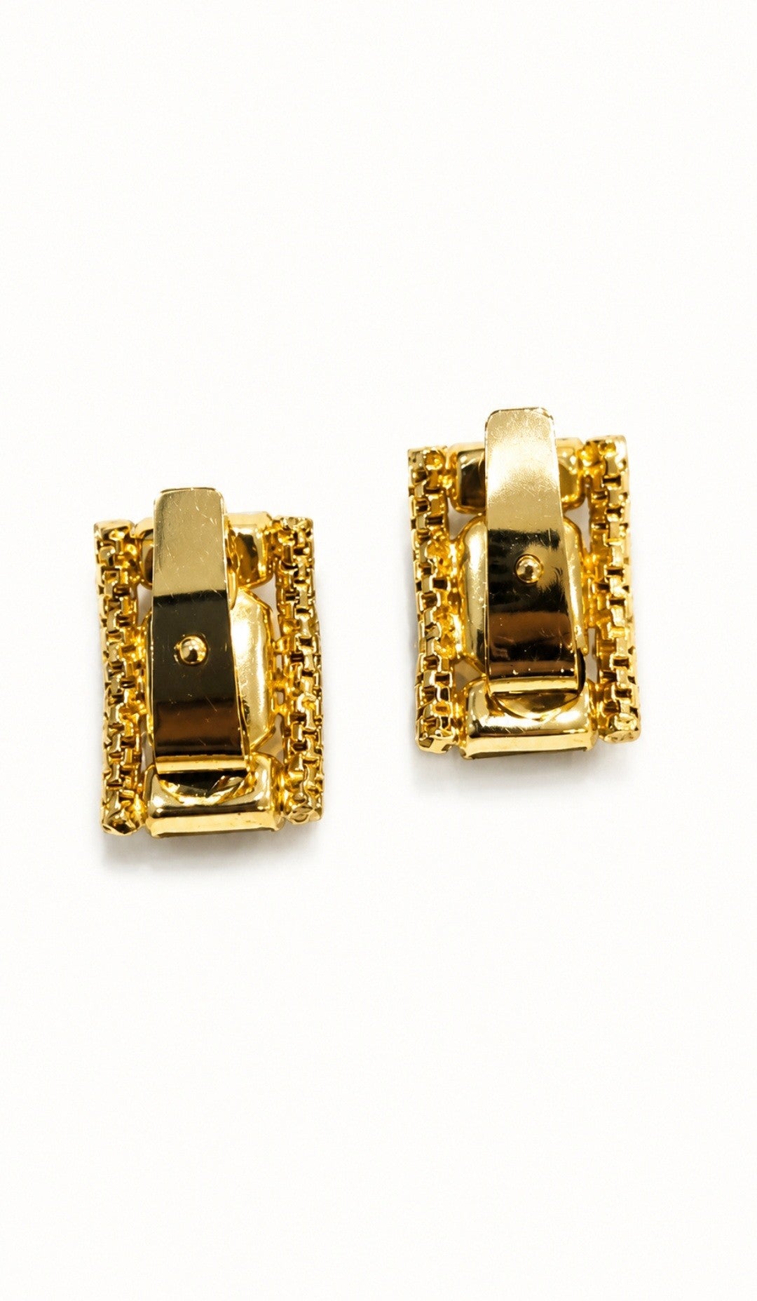 Mid-Century Glamour Blue Crystal Tones Earrings