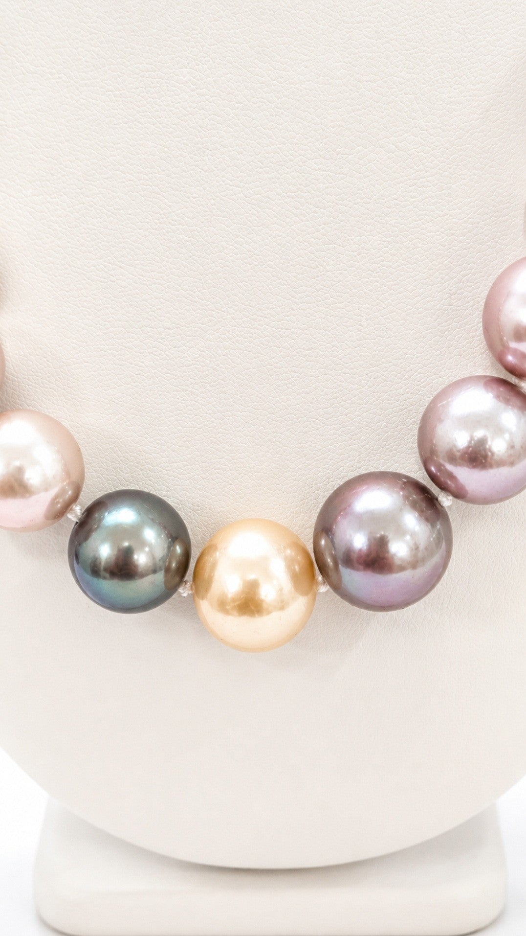 Natural Multi-Color Metallic Edison Pearl Necklace & Earring Set