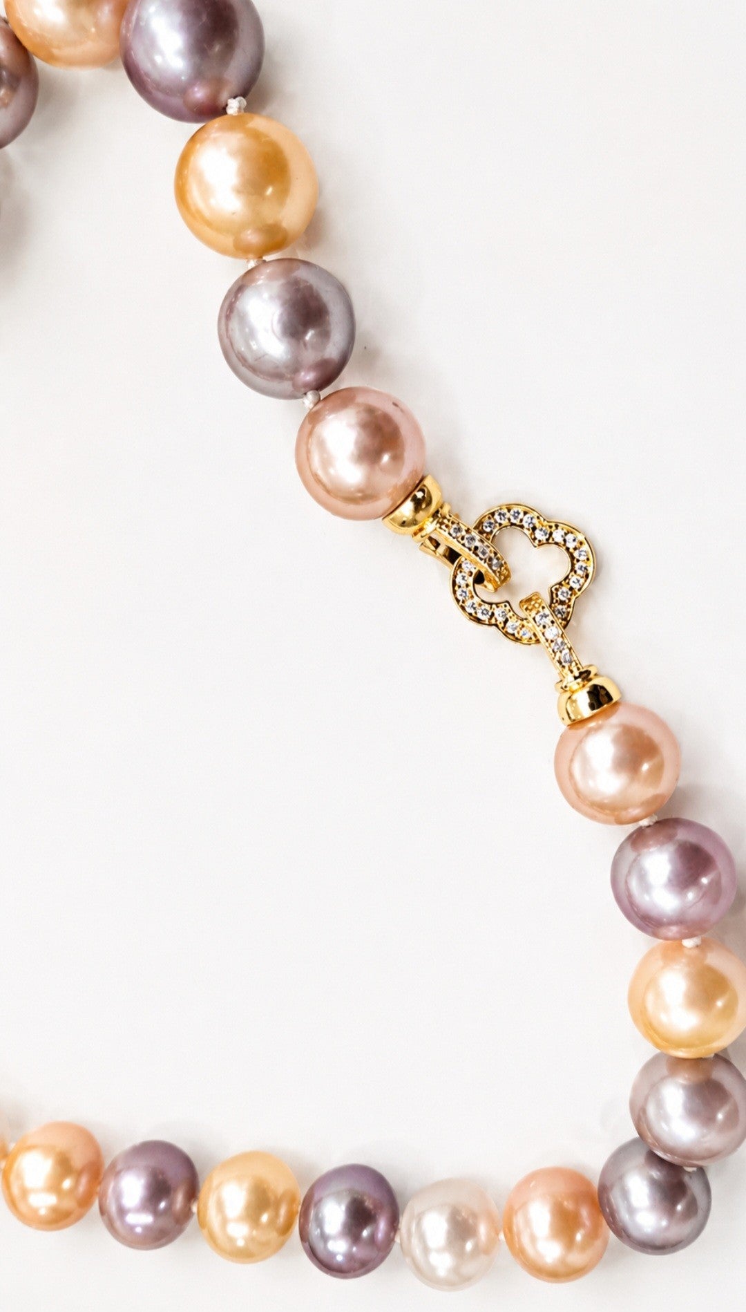 Natural Multi-Color Metallic Edison Pearl Necklace & Earring Set
